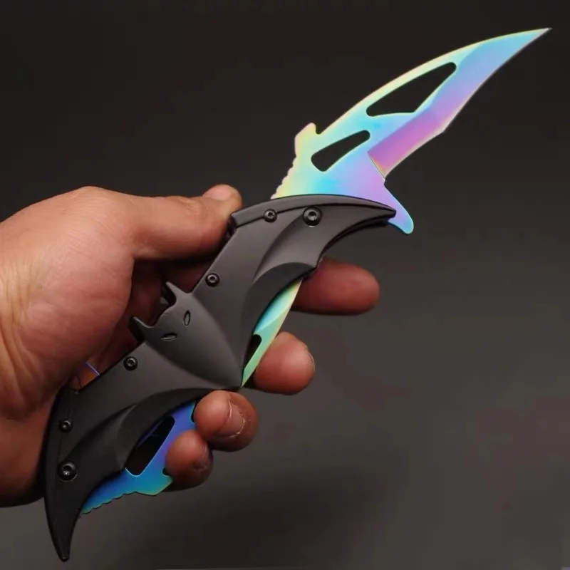 

Bat Utility Knife 440C Stainless Steel Folding Knives Tactical Outdoor Camping Self-defense Survival Tool Hunting Saber Karambit