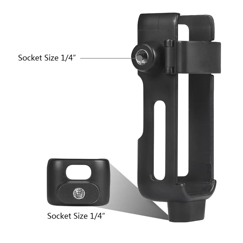 Пластик защитная рамка с 1/4 дюймовый нитки для DJI OSMO карман для Gopro герой/HERO7/6/5/5 Session/HERO4 Session/4/3+/3/2/1