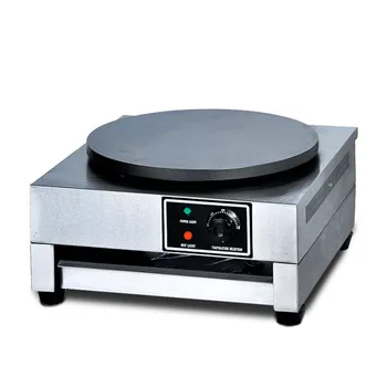 

Electro-thermal Pancake Crepes Machine Griddle Cake Frying Furnace Single Head Temperature Control Easy To Clean Commercial Safe