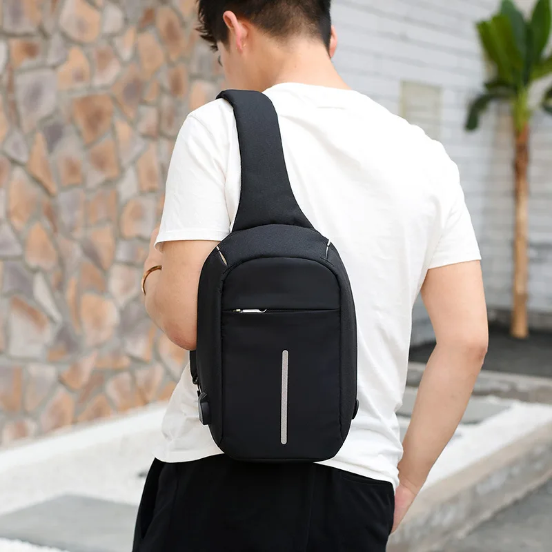 

2019 Summer New Style Men's Bag Casual Multi-functional Shoulder Men Chest Pack Cross-body Canvas Bag
