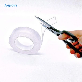 

JOYLOVE 1/2/3/5m Reusable Double-Sided Adhesive Multipurpose Nano-Adhesive Tape No Trace Washed Magic Glue Loop Disks Tie Glue