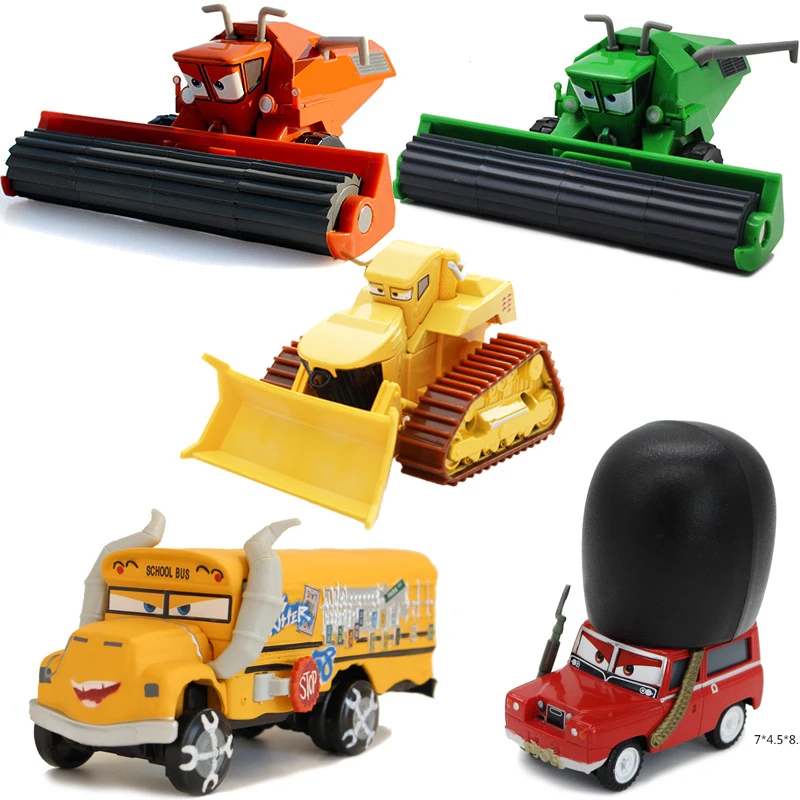 Disney Pixar Cars 2 3 Diecasts игрушечный автомобиль комбайн франка бульдозер Металлический