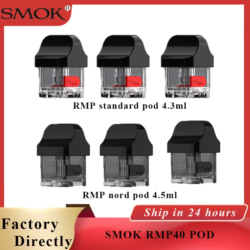 Vape pod SMOK RPM40 Cartridge RMP standard Pod 4.3ml /RMP Nord Pod Tank 4.5ML Atomizer for RPM40 Pod Vape Kit vape accessories
