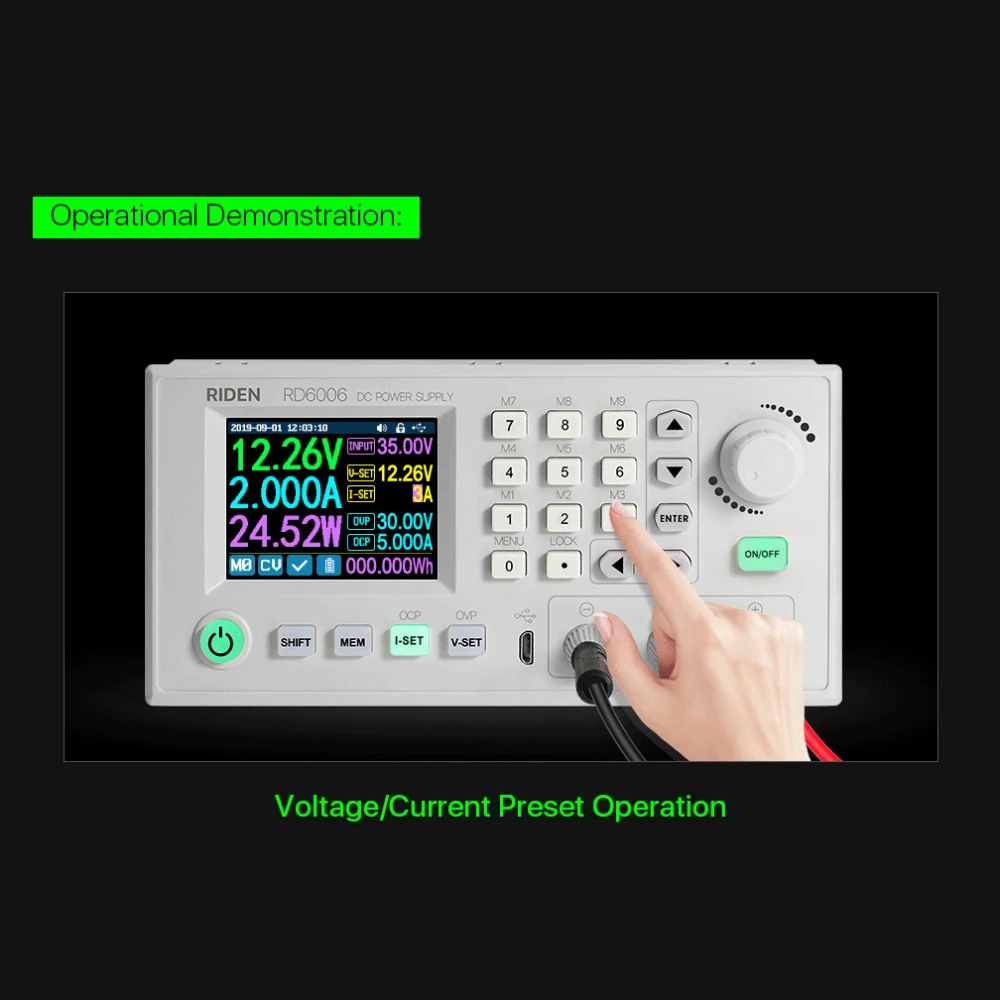 

60V 5A Step-down Power Supply USB WIFI Voltage Current Regulated Power Supply Module Buck Voltage Stabilizer Color LCD Display