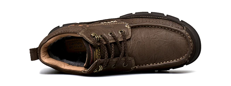Camel Active New men boots Fashion first layer of leather men's boots, high-quality tooling boots man, botas hombre