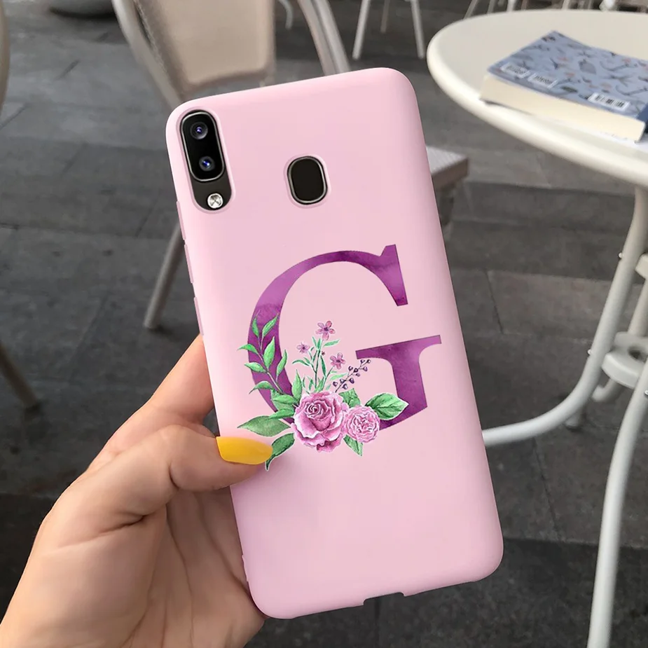 Cute Silicone Alphabet Design Phone Case - Soft Protective Bumper Cover