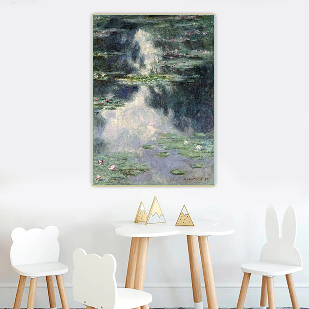 Цитон Клода монета water Водяные лилии 1907 Canvas Холст Картина маслом художественное