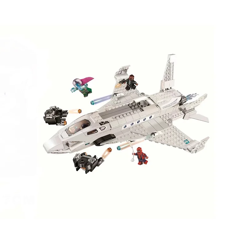 

Avengers 4 Spider Man Stark Jet and Drone Attack Building Blocks Bricks Boy Toys