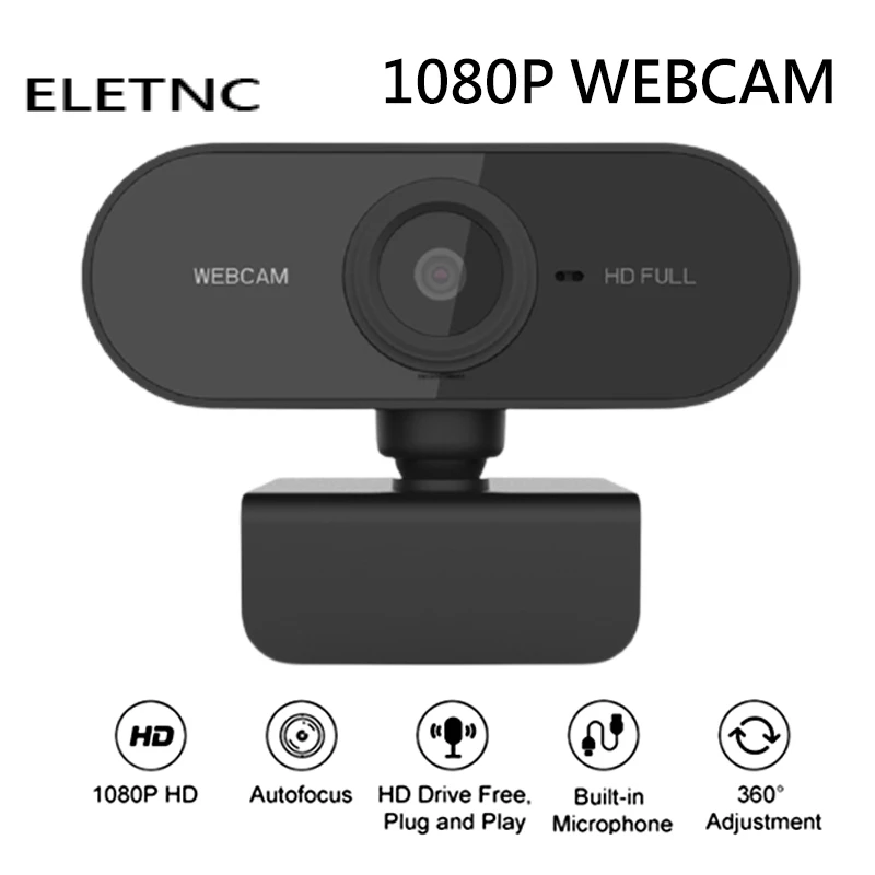 Webcam Full HD 1080P Mini Camera With Microphone USB Plug And Play Web Cam Video Call For PC Laptop Desktop Computer Accessories
