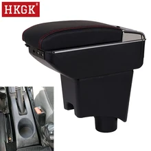 For Renault Sandero Dacia armrest box Double layer Rotatable central Store content Storage box cup holder ashtray accessories