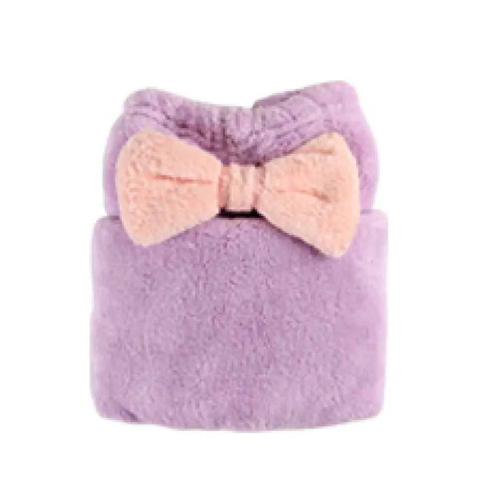 light purple Для женщин и девушек; женская быстросохнущая ванна для сушки волос; головные уборы Полотенца головка Обёрточная бумага шляпа Макияж Косметика, колпачок из бархата кораллового цвета с инструмент для купания - Color: light purple