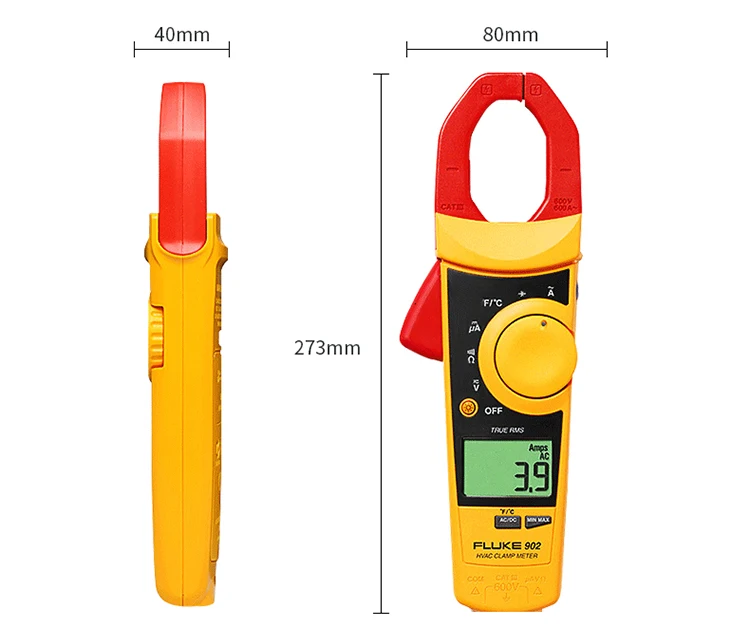 Fluke 902 True RMS HVAC клещи с NIST-отслеживаемым сертификатом калибровки с данными