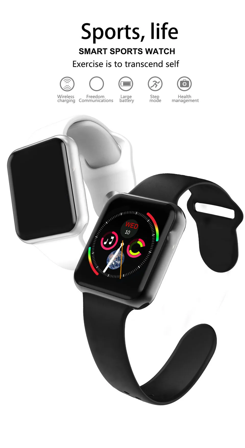 42 мм Bluetooth Смарт часы серии 4 1:1 Смарт-часы чехол для Apple Watch iOS Android сердечного ритма ЭКГ-шагомер обновления спортивные часы