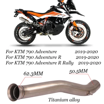 For KTM 790 Adventure / R 2019 2020 790 Adventure R Rally 19 20 790 ADV Motorcycle Exhaust Muffler Titanium alloy Mid Link Pipe