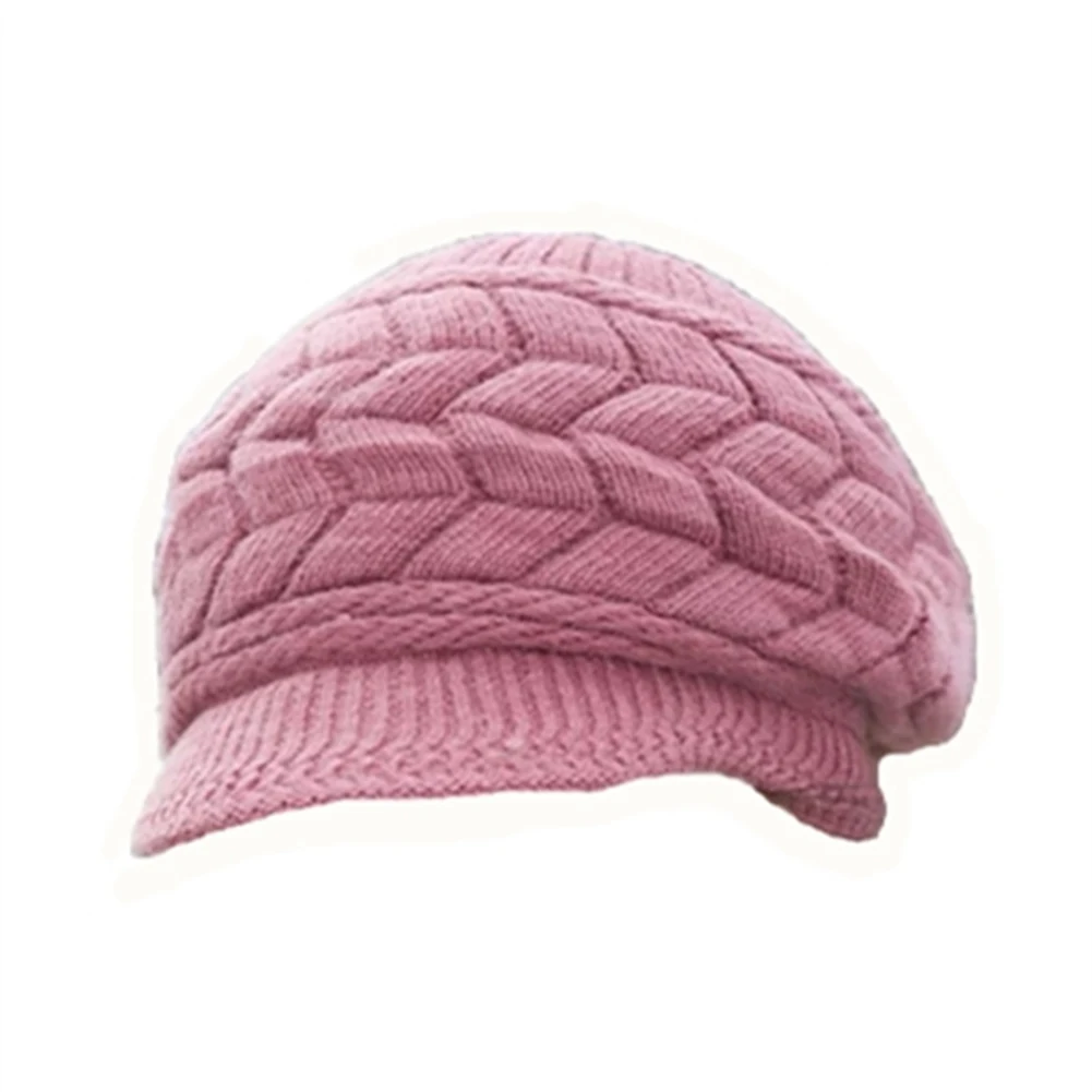 Gorros de inverno feminino, модная женская однотонная утолщенная шерстяная вязаная шапка, уличная остроконечная шапка, женская зимняя шапка