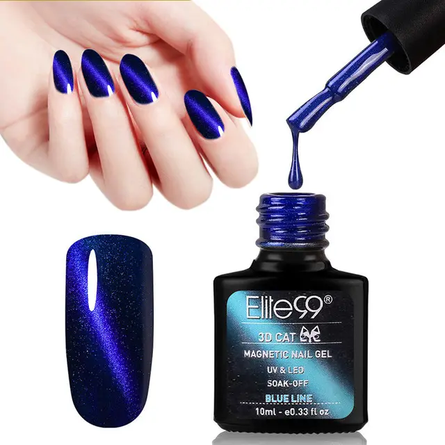 Elite99 10ml Fest Katze Auge Linie UV Gel Nagellack Magnetic 3D Katzenauge Gel Lack Semi Permanent emaille Nail Primer Top Basis