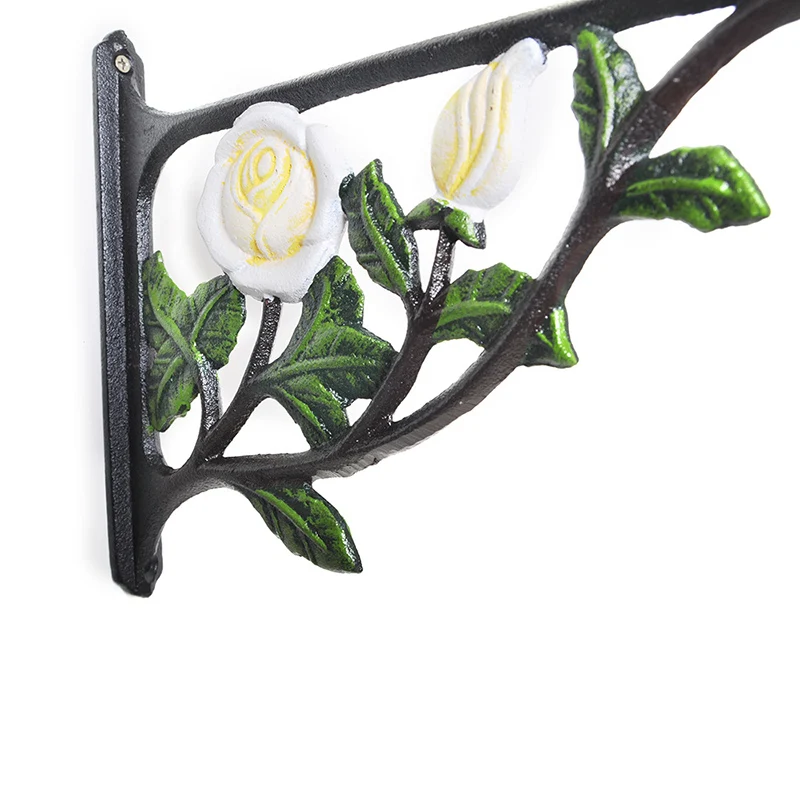 

Cast Iron Wall Hanging Flower Plant Pot Bracket Hook Shelf For Garden Planter