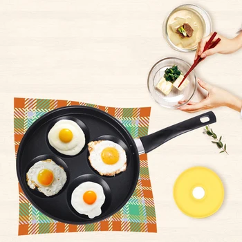 

Four-hole Frying Wok Pan Pot Thickened Omelet Pan Non-stick Egg Pancake Steak Pan Saucepan Cooking Egg Ham Pans Breakfast Maker