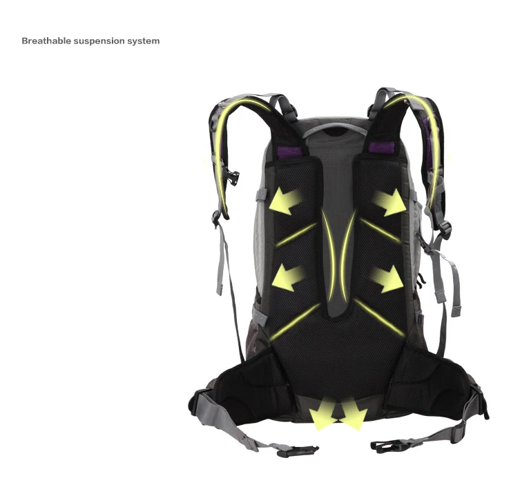 40L Outdoor Sport Bag Rucksack Waterproof Climbing Camping Travel Hiking Mountaineering Trekking Backpack with Rain Cover