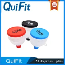 QuiFit Funnel Shaker Protein Powder Container Pillbox Funnel Protein Storage 2 Layers Multifunction 2 in 1 Box for Shaker Bottle