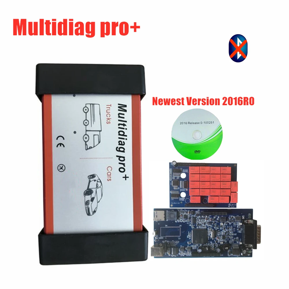 without bluetooth Multidiag Pro+. R0/. R3 программное обеспечение для автомобилей/грузовиков OBD2 сканер VD TCS C-D-P obd диагностический инструмент+ автомобильные кабели+ грузовые кабели - Цвет: without bluetooth