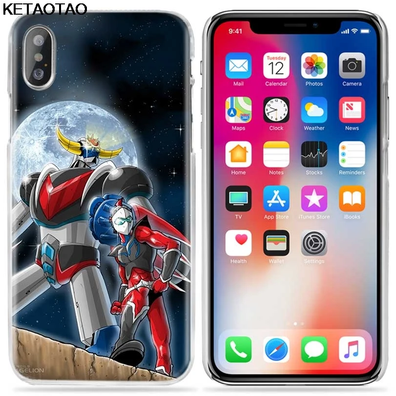 Arsmundi Goldorak G5 Anime Japan Robo Phone Cases for iPhone 4S 5S 6S 7 8 Plus X 11 Pro Case Crystal Clear Soft TPU Cover Cases - Цвет: Синий