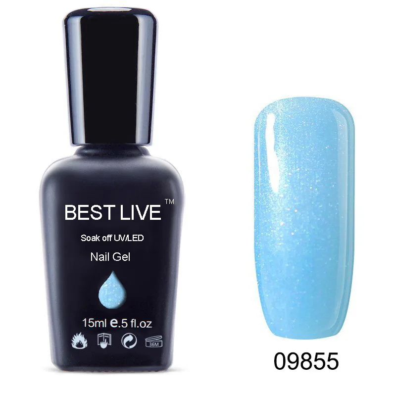 09855 BEST LIVE 15 мл УФ-гель для ногтей замачиваемый Светодиодный УФ-лак для ногтей УФ-гель для ногтей чистый цвет покрытие УФ-гель для ногтей Телесный и розовый#1546-40506 - Цвет: 09855