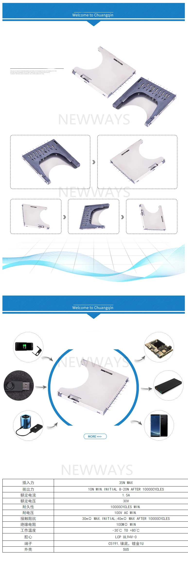 100 шт./лот 10Pin SD комбоколода бомба слот для карты SD Pop-up SD слот для карт памяти SD корпус разъема