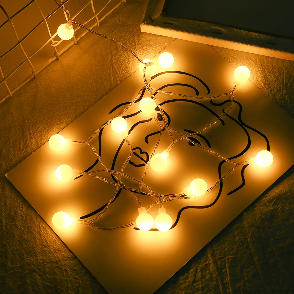 USB гирлянда Фея 20LED шар гирлянды водонепроницаемый для рождественской елки свадьбы дома внутреннего украшения