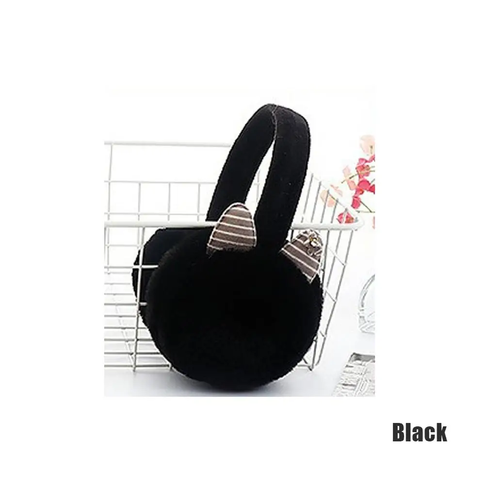 TypeB-Black Новинка, модные женские меховые зимние ухо теплые наушники с кошачьими ушками, блестящие наушники с блестками, повязка на голову, новинка - Цвет: TypeB-Black
