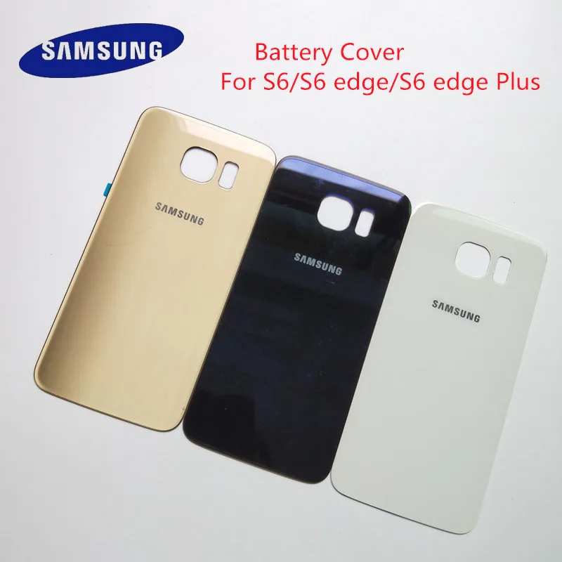 

S6/S6 edge New Back Rear Battery Cover Glass Door For Samsung S6 edge plus G920f G925f G928f Housing Back Battery Cover Case