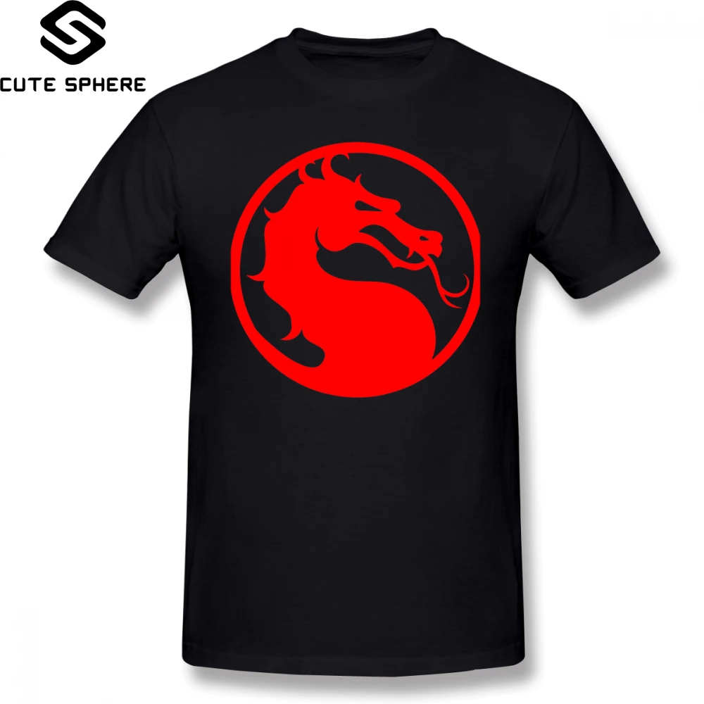 Mortal Kombat футболка Red Dragon забавная 6xl Футболка мужская хлопковая графическая