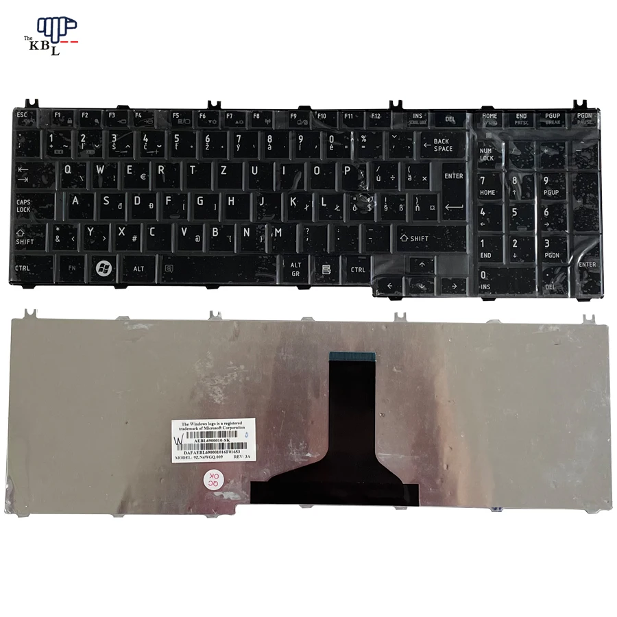 HEBIN New For Toshiba C650 SK Language Black Laptop Keyboard 9Z N4WGQ 009 Replacement Keyboards 