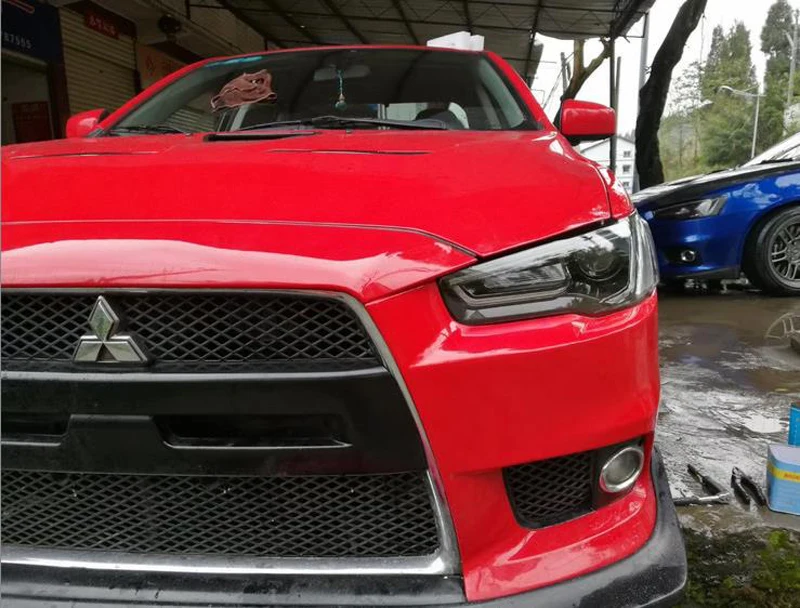 Светодиодный передний фонарь для Lancer EVO 2009-, светодиодный налобный фонарь с линзой, бипроектор