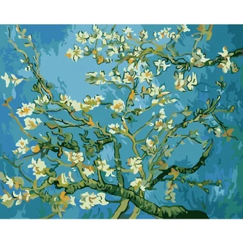 

Paint by Number Canvas Painting Kits Van Gogh Famous Painting - Almond Blossom
