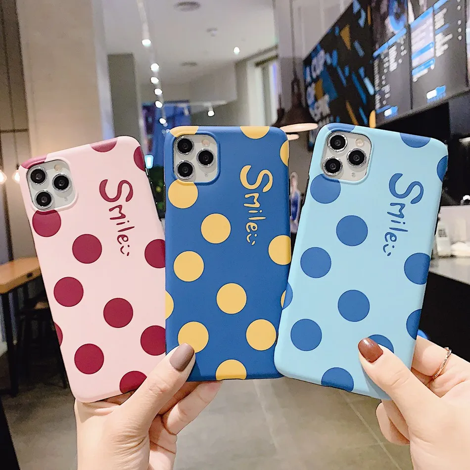 

For iPhone 11 Pro XS Max XR X Case Fashion 3D Cute Cartoon Spot Pattern Phone Case For iPhone SE 8 7 Plus Soft Shockproof Cover