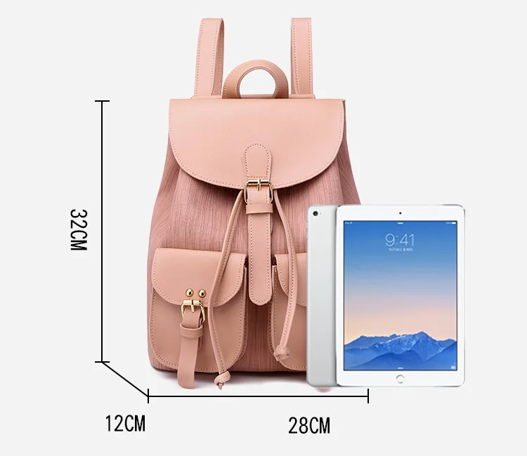 Brown Black Women Backpack Soft Leather School Bag For Teen Girls Casual Travel Bagpack 2019 New Fashion Female Luxury Backpacks (12)