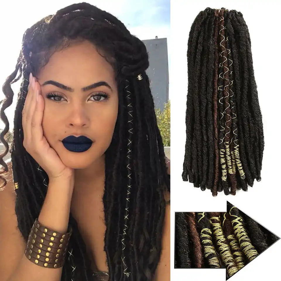 Bella 20 Dyujmov Dredy Vyazanye Kryuchkom Kosichki Dzhambo Dread Pricheska 10 Podstavki Upakovka Zolotye Sinteticheskie Kosichki Dlya Narashivaniya Volos Aliexpress