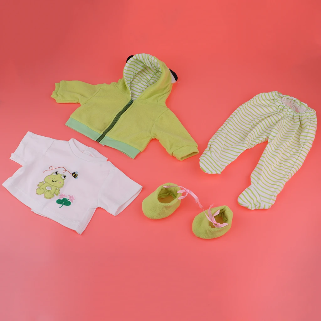 Лягушка наряды куртка рубашка обувь под брюки для 22-23 ''Reborn Детские куклы-Новорожденные одежда(куклы исключены