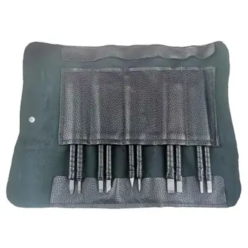 

10pcs Tungsten Steel Carving Knife Combination Set Wood Chisel Root Carving Tool PU Leather Wrapped Handle Slip-proof