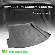 Автомобильный грузовой лайнер для багажника, Задняя Крышка багажника, матовый коврик, коврик для пола, грязевая Нескользящая защита от пыли, водонепроницаемая для Tesla модель 3