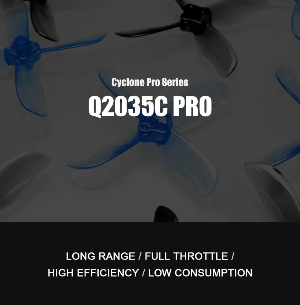 DALPROP CYCLONE 2 дюймов Q2035C Pro 2035 4-Лопастной Пропеллер CW CCW для RC кино Whoop квадролет с дистанционным управлением с видом от первого лица гоночный автомобиль