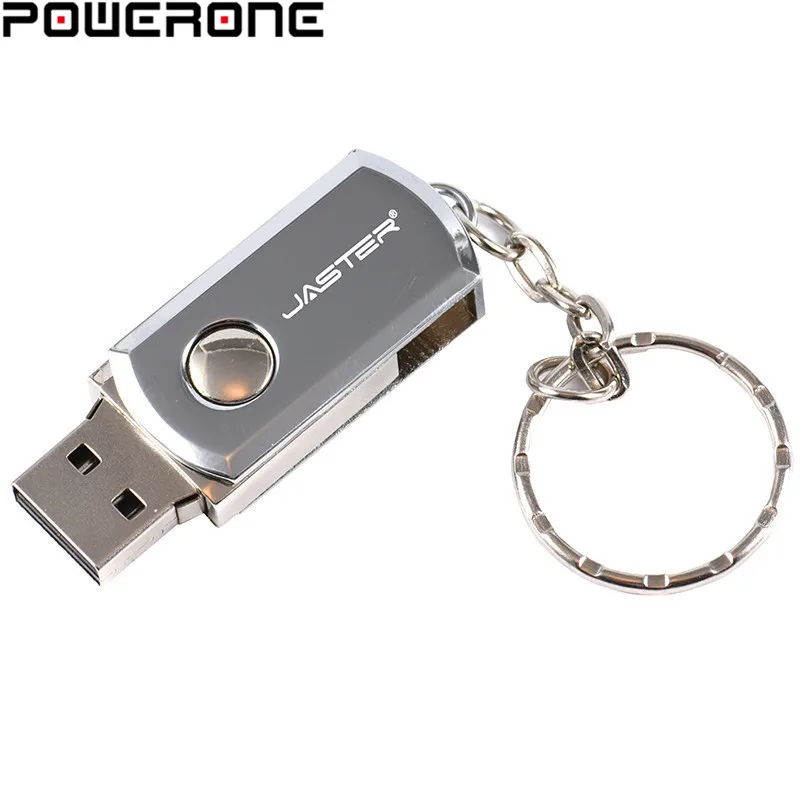 POWERONE металлический вращающийся usb флеш накопитель 2 0 pendrive 4 ГБ 8 16 32 64 Гб карта