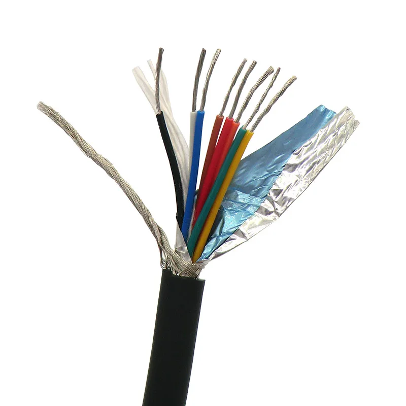 8 жильный Гибкий Экранированный Кабель 0 14 2 мм² контрольный провод 26awg 24awg 22awg