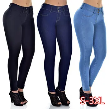

2020 Spring Jeans For Women Slim Skinny Bodycon Denim Jean Pantalon Femme Pencil Pants Plus Size S-XXL