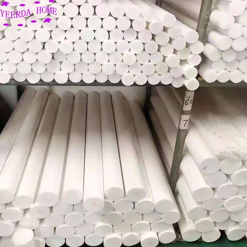 Barra Redonda De PTFE (Politetrafluoroetileno) - Diámetro 30mm, Largo 500mm, Blanca, Alta Resistencia Química