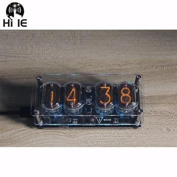 

IN-12 Glow Tube Clock 4-bit Integrated IN12 Glow Tube Clock Seven-color RGB LED Nixie Clock IN-12B DC 5V USB C Boyfriend gift