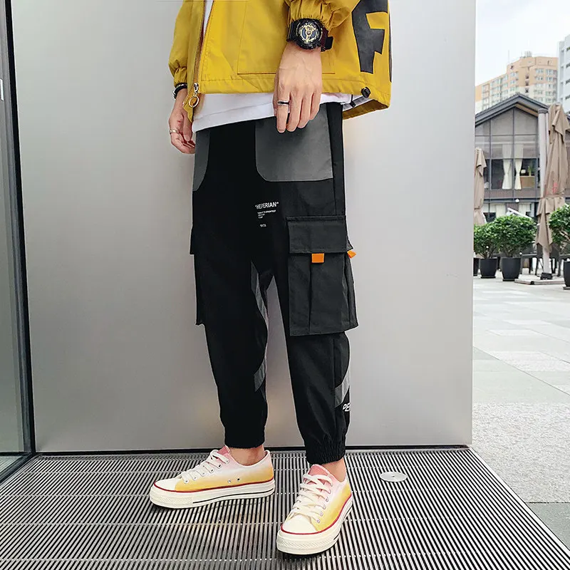Joggers Men Harem Pants Multi-Pocket Ribbons Man Sweatpants Streetwear Casual Hip Hop Mens Cargo Pants New 2020 Dropshipping Joggers Men Harem Pants Multi-Pocket Ribbons Man Sweatpants Streetwear Casual Hip Hop Mens Cargo Pants New 2020 Dropshipping