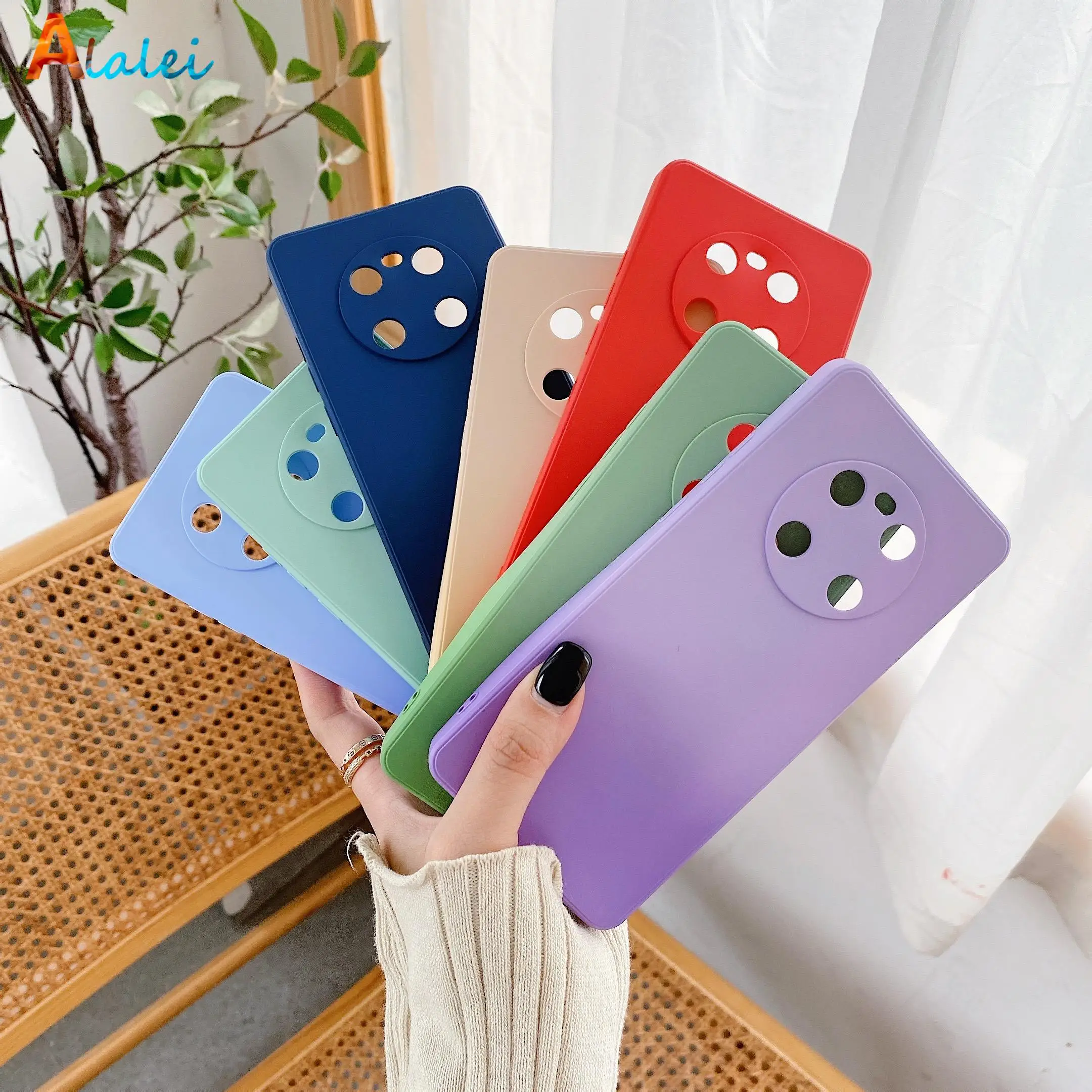 Gradient Color Phone Case For Huawei P40 P30 Lite P Smart 2021 Z Y9 Prime 2019 Nova 8 7 Honor 50 30 Pro Anti-Drop Protect Cover | Мобильные