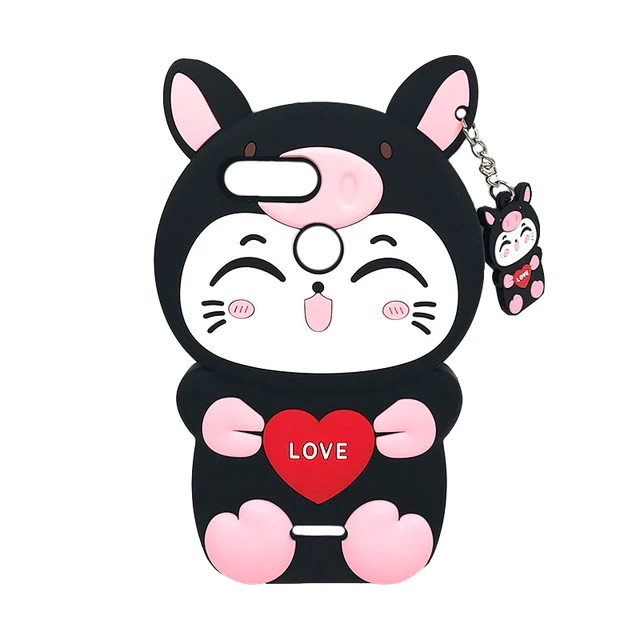 For Xiaomi Redmi 6A Case 3D Silicon Lucky Cat Bear Unicorn Cupcakes Cute Cartoon Soft Phone Cover For Xiaomi Redmi 6 / 6A 5.45